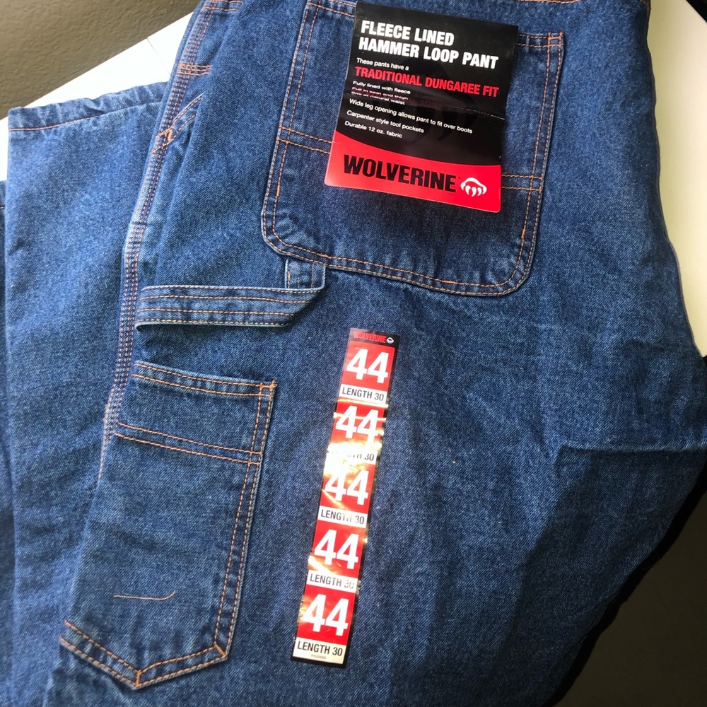 Wolverine fleece lined pants